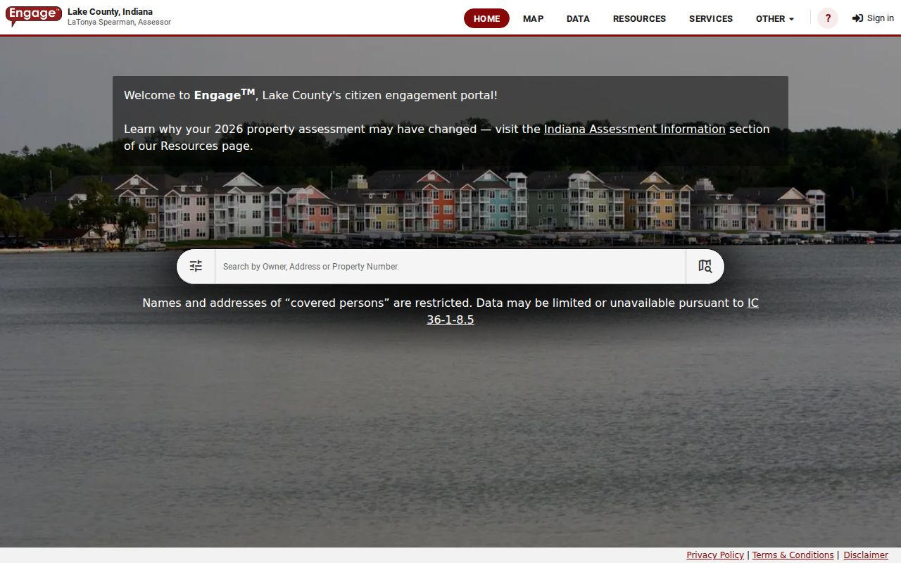 Lake County property search used for the St. John residents directory