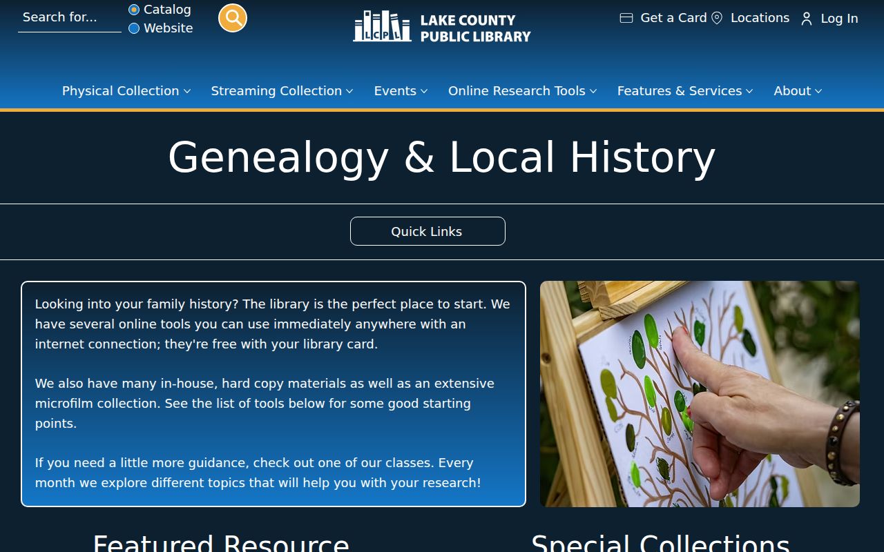 Lake County Public Library genealogy sources for historical St. John residents