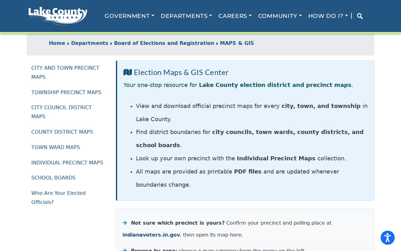 St. John neighbors lookup with Lake County precinct and district maps