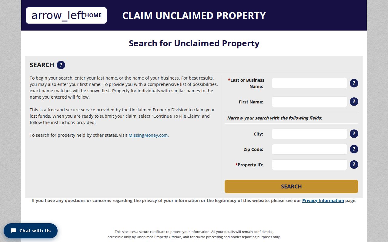 St. John resident lookup in the Indiana unclaimed property search